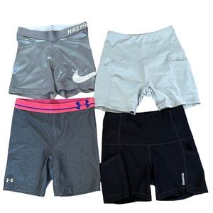 Bundle 4 Nike, Reebok, Under Armour athletic workout shorts size S